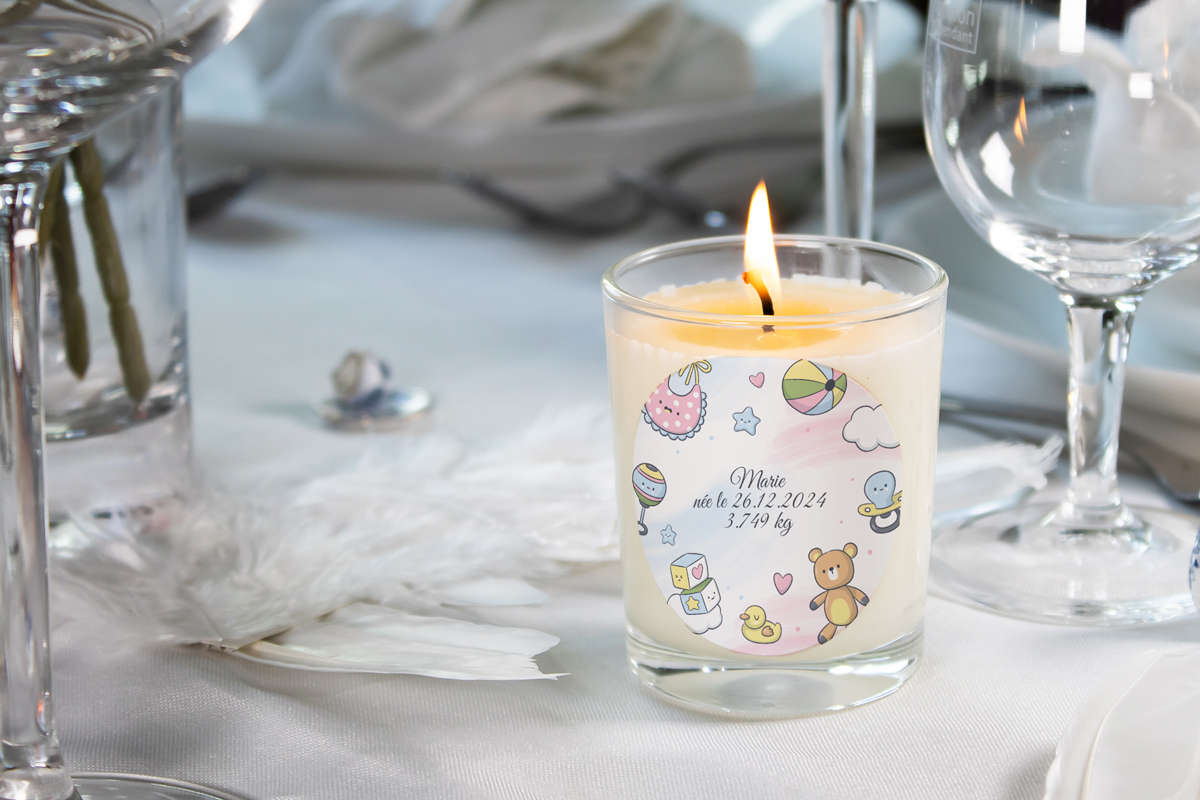 70g-ceremonie-25 bougie personnalisable naissance