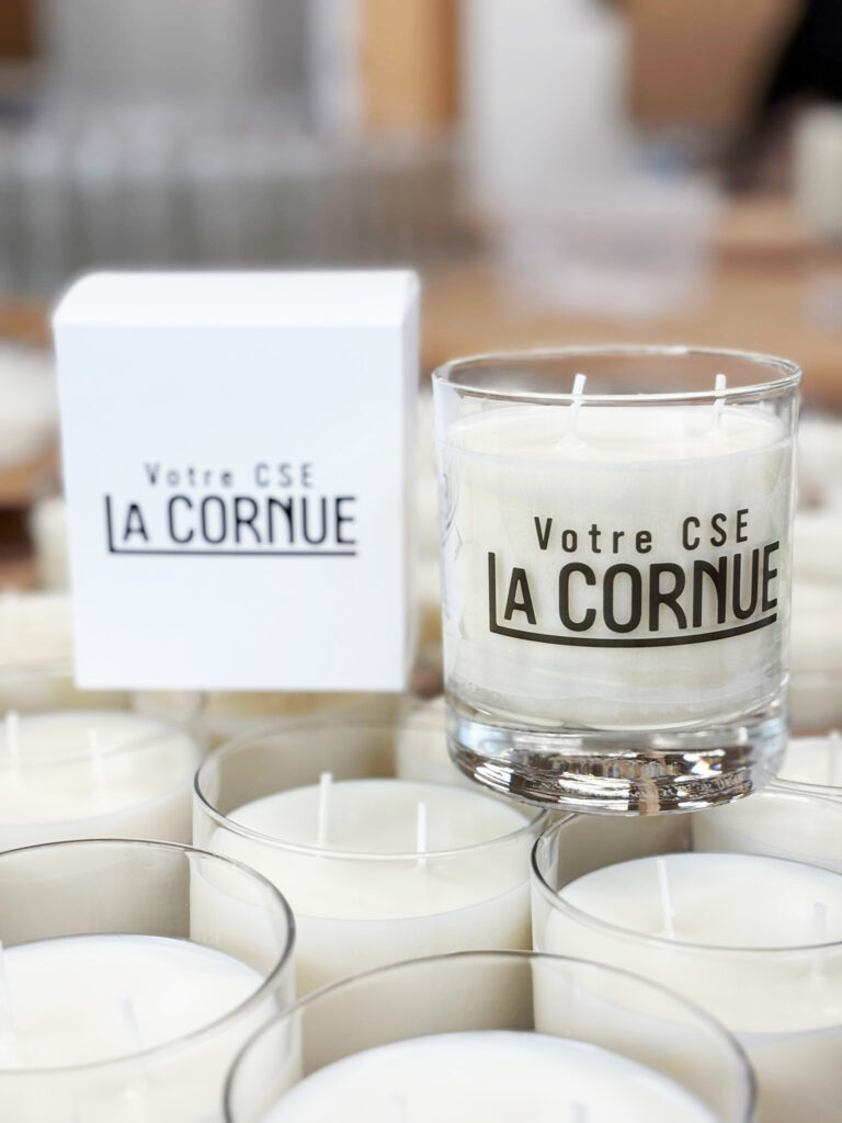 bougies personnalisées CSE La Cornue