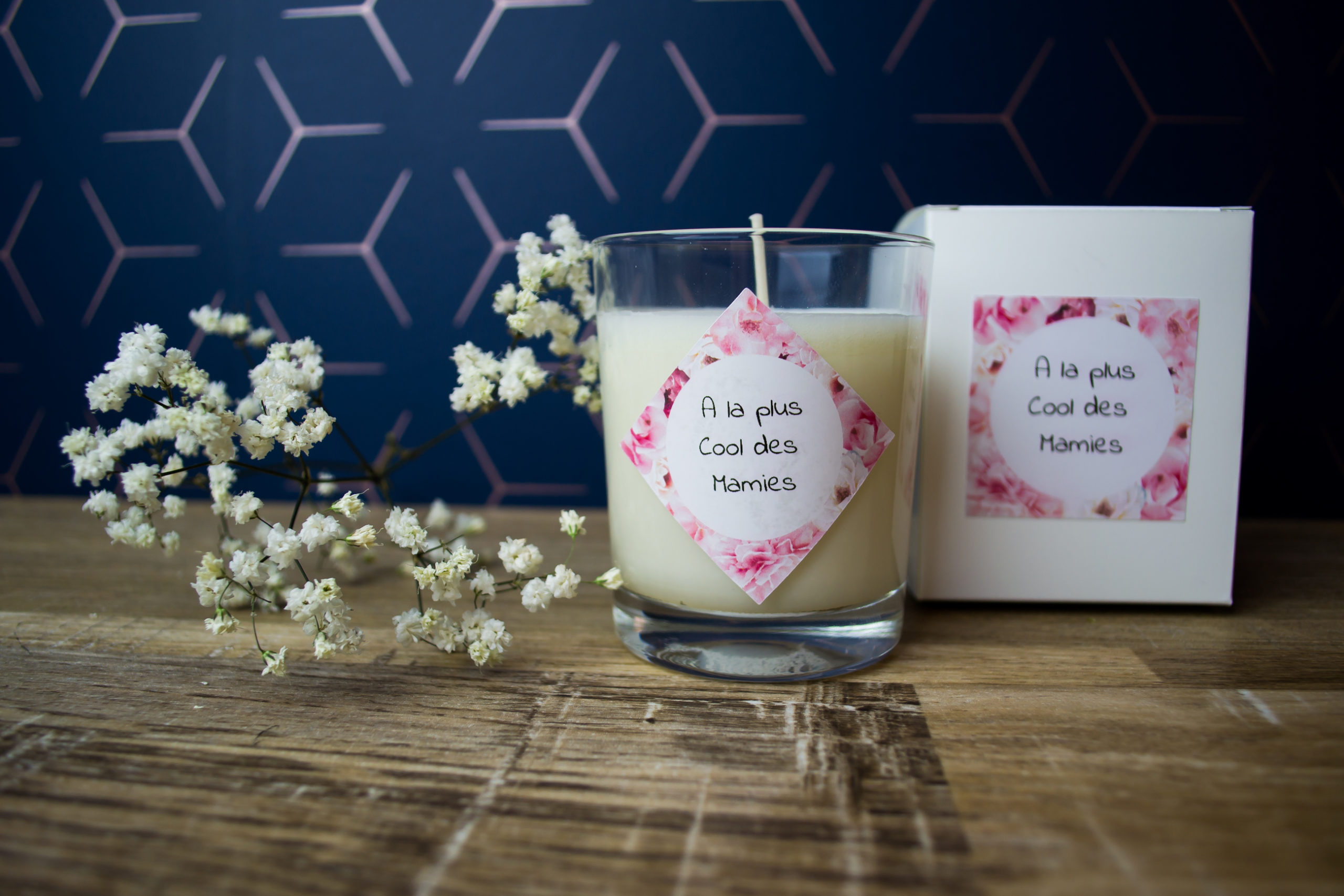 Bougie personnalisee cadeau anniversaire noce noel